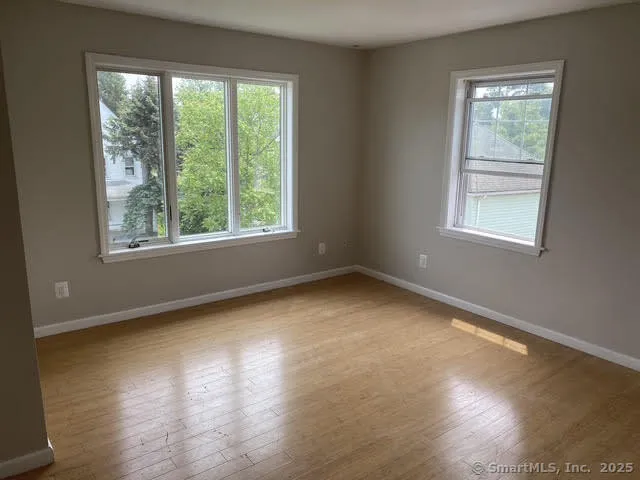 an empty room with a window