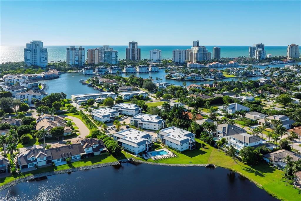 4160 Crayton Road, Unit A5 Naples, FL 34103 - Photo 22 of 46 Aerial View looking west to the Gulf beaches