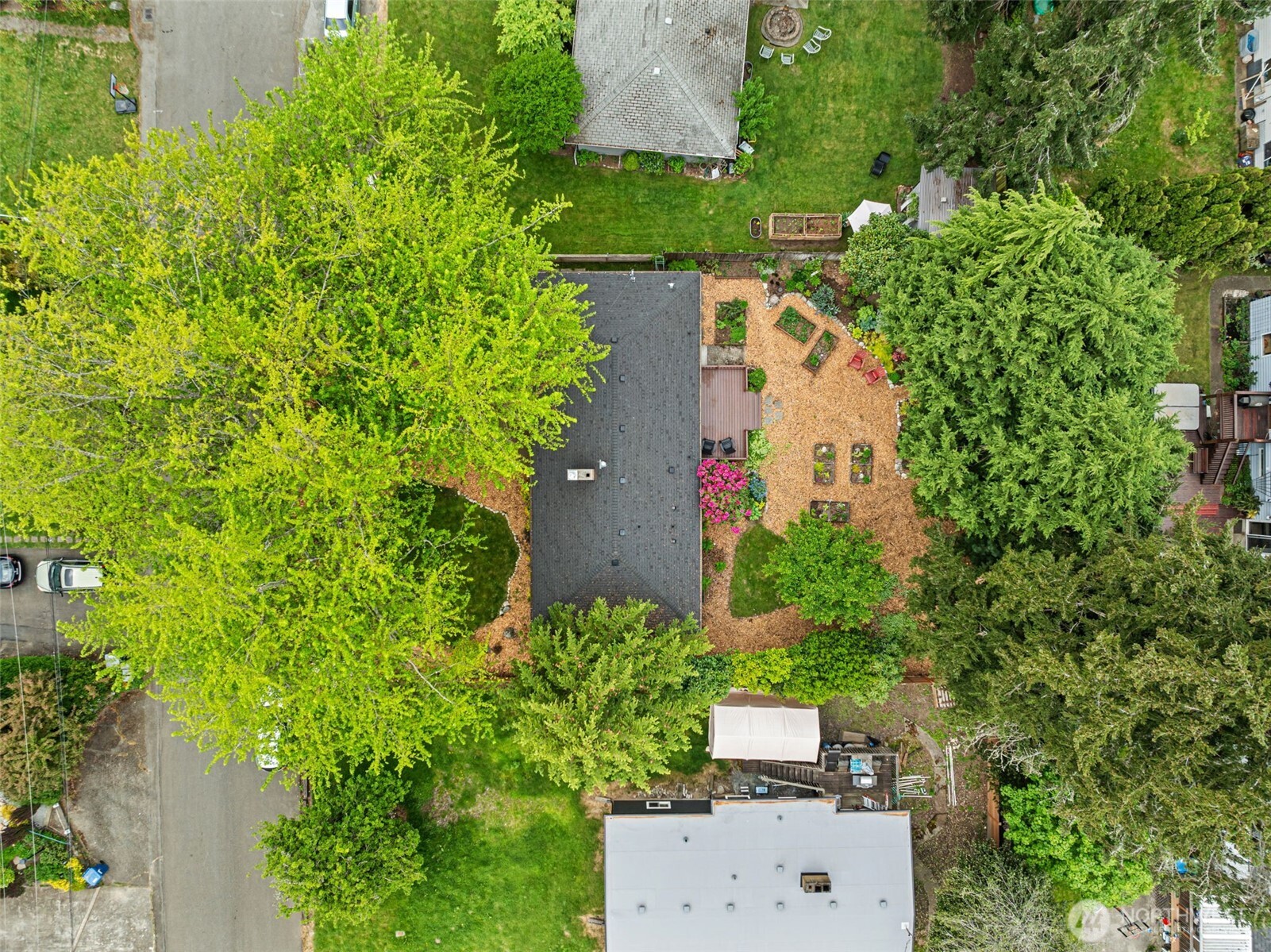 8629 223rd Street Southwest Edmonds, WA 98026 - Photo 38 of 40 an aerial view of a house with a yard