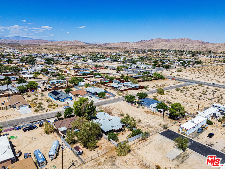 62033 Bonair Road Joshua Tree, CA 92252 - Photo 46 of 53 an aerial view of residential houses with outdoor space