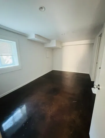 an empty room with a window