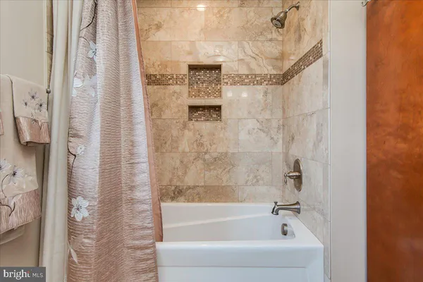 a view of a city with a big yard