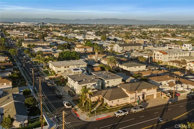 an aerial view of a city