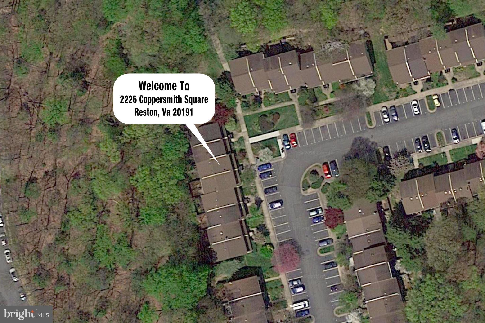 2226 Coppersmith Square Reston, VA 20191 - Photo 28 of 28 Aerial View