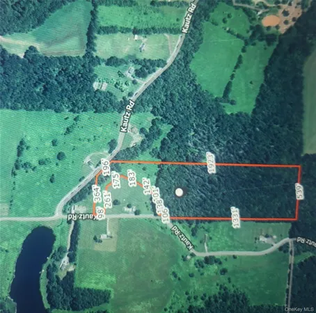 an aerial view of a houses