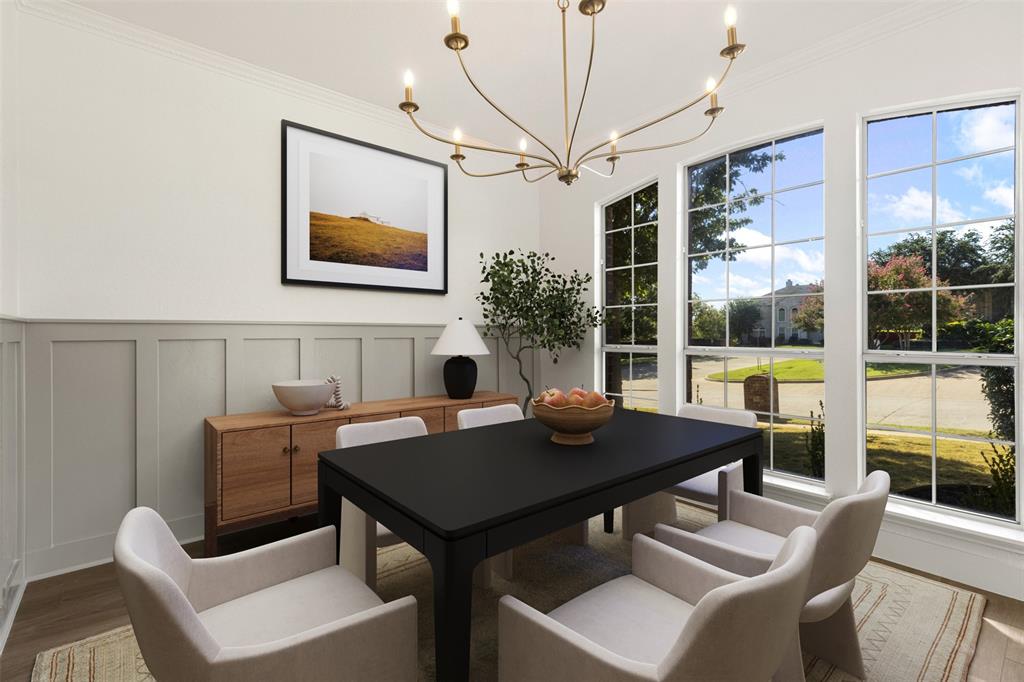 421 Ridge Meade Drive Lewisville, TX 75067 - Photo 9 of 36 a view of a dining room with furniture window and outside view