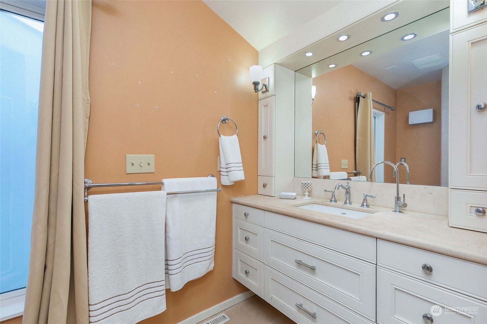 3205 South Judkins Street Seattle, WA 98144 - Photo 34 of 40 a bathroom with a double vanity sink mirror and double