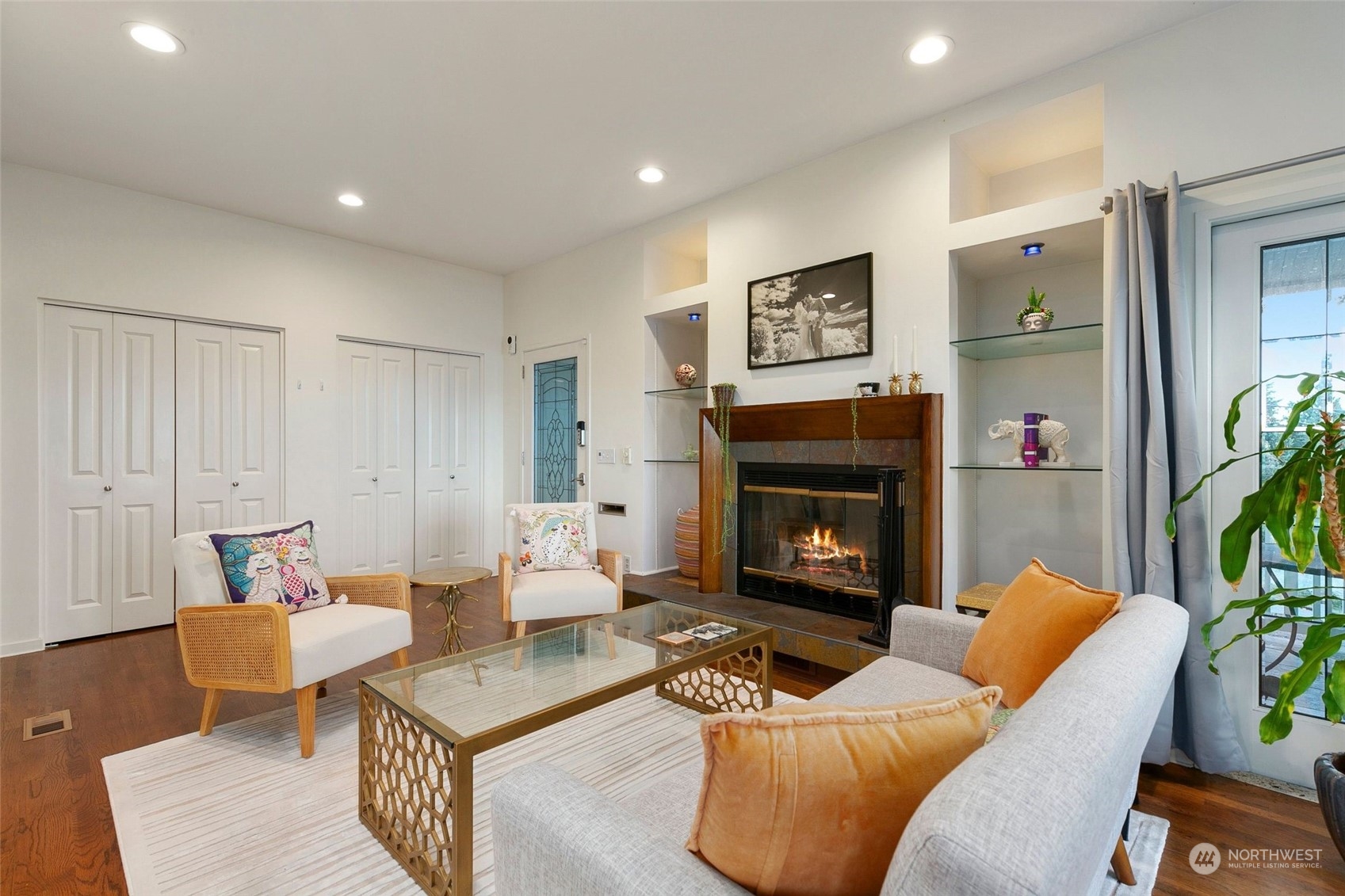 3205 South Judkins Street Seattle, WA 98144 - Photo 6 of 40 a living room with furniture and a fireplace