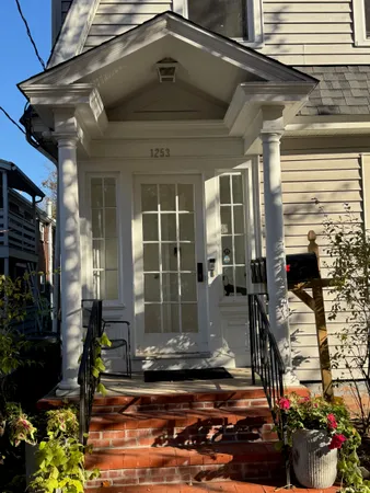 a view of a house with a porch