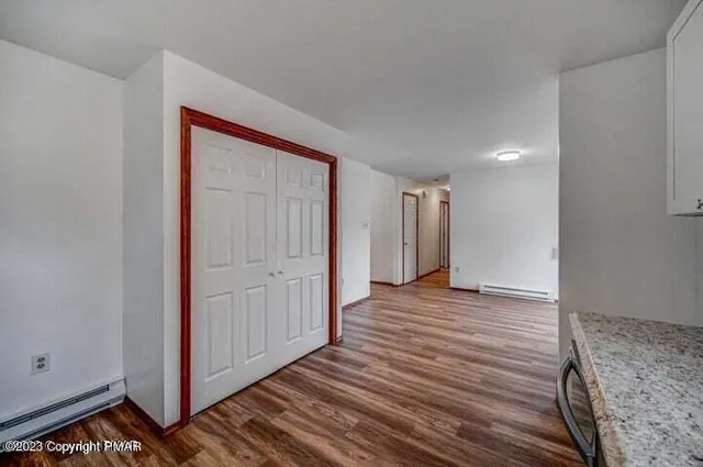 an empty room with a window