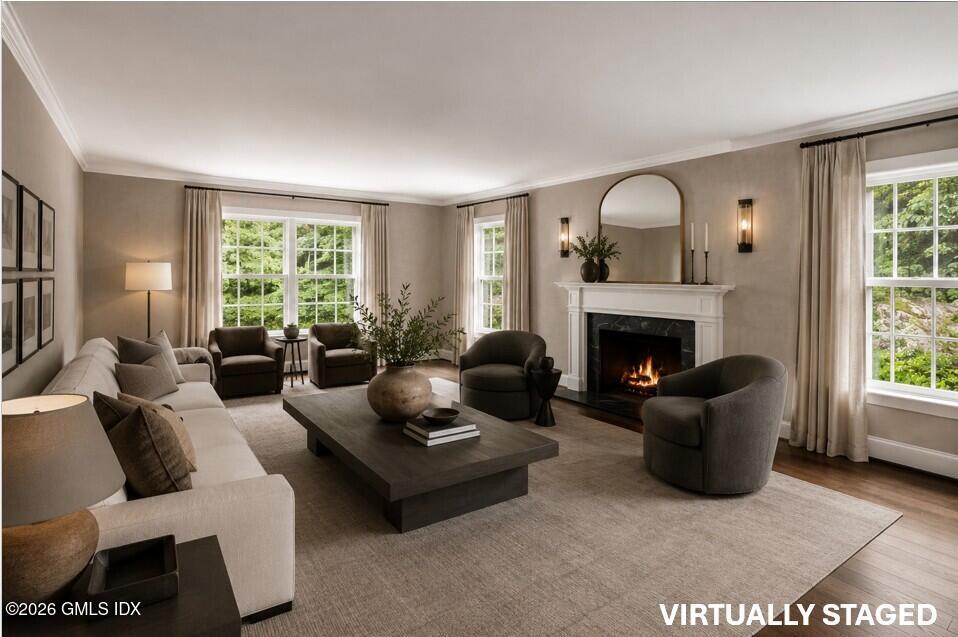 108 Perkins Road Greenwich, CT 06830 - Photo 14 of 39 11a. Living Room (Virtually Staged)
