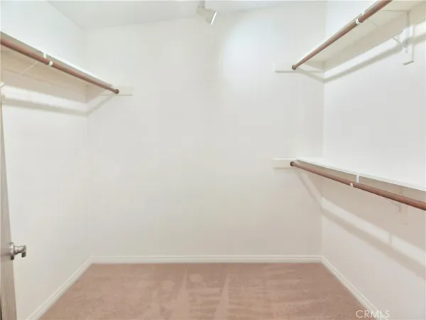 a view of small space with racks on the wall