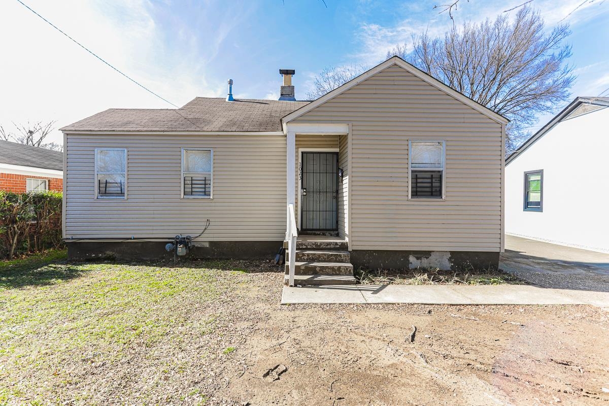 a front view of a house