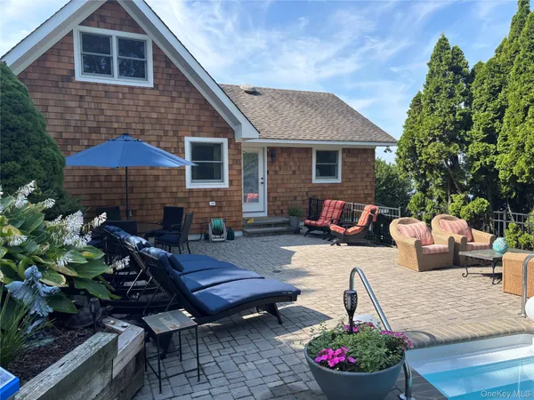 a house view with a seating space