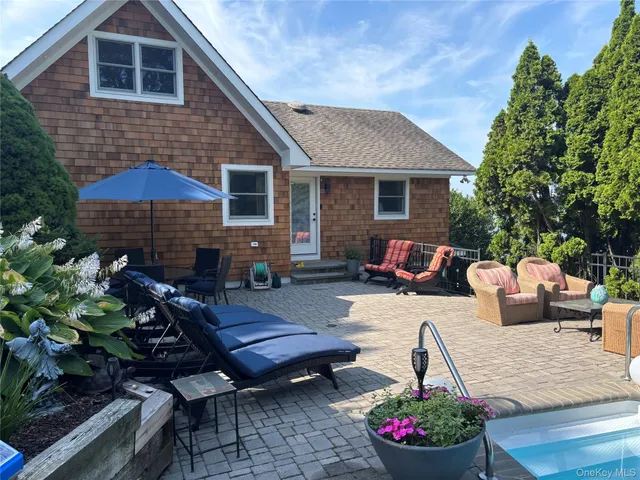 a house view with a seating space