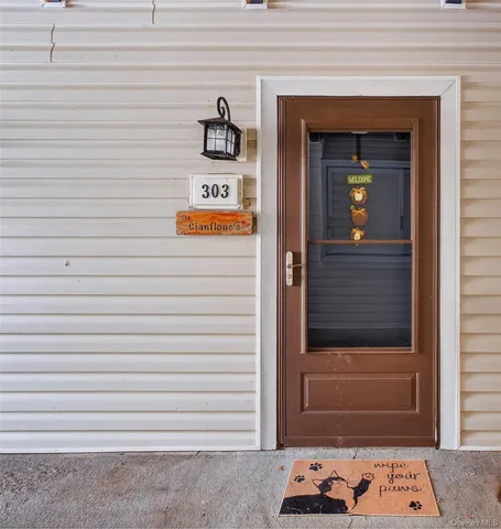 a view of a door of the house