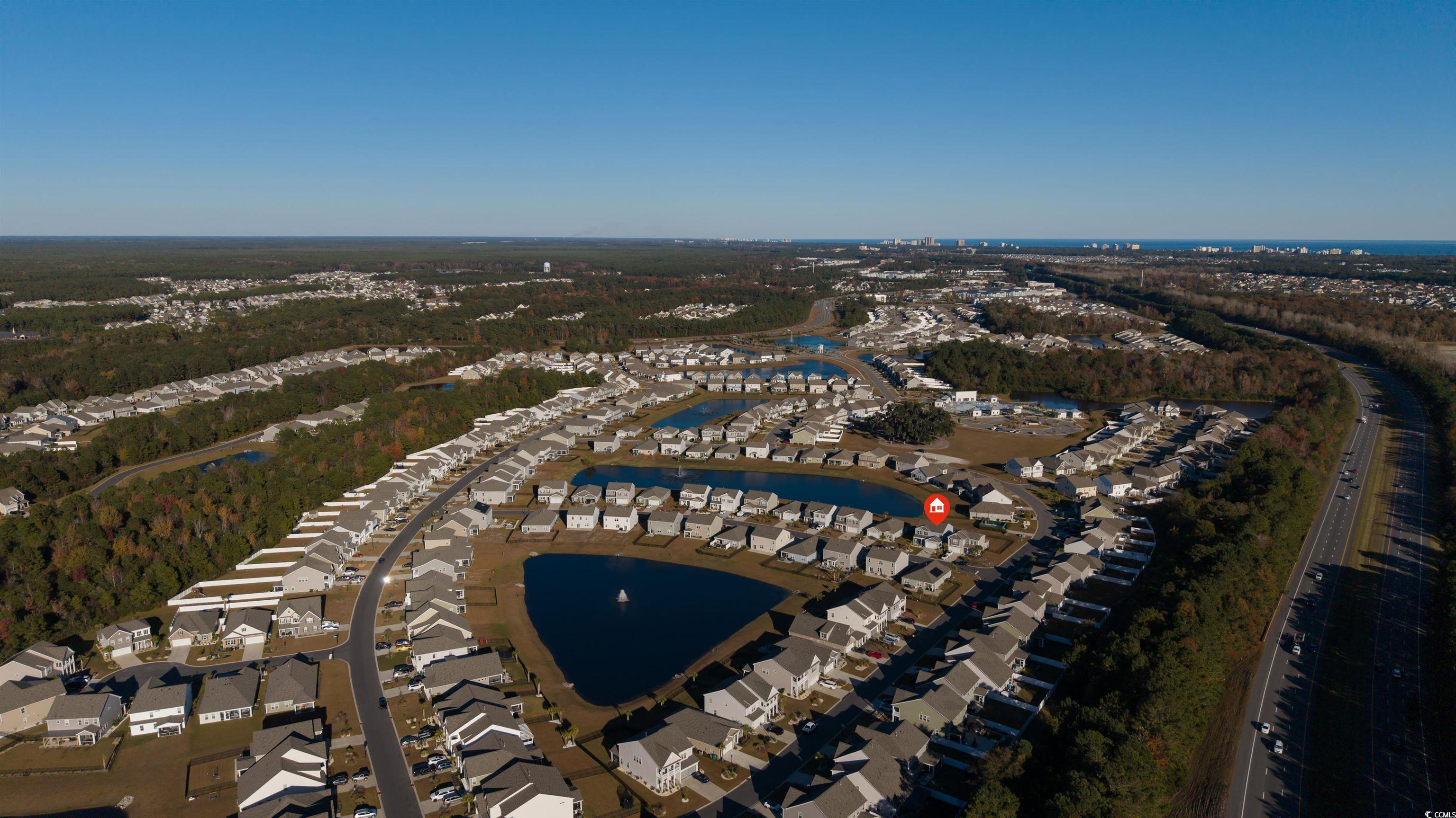 2004 Musgrove Mill Way Myrtle Beach, SC 29579 - Photo 32 of 35 Aerial view of property's location with nearby suburban area