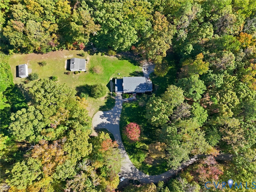 1530 Greenberry Road Powhatan, VA 23139 - Photo 4 of 49 an aerial view of a house with a yard