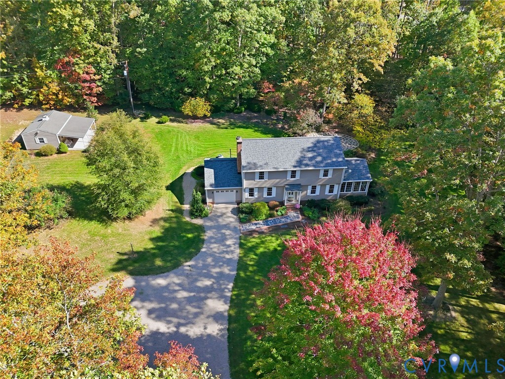 1530 Greenberry Road Powhatan, VA 23139 - Photo 41 of 49 an aerial view of a house with a yard