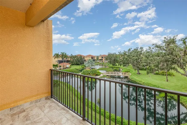 a balcony with street view