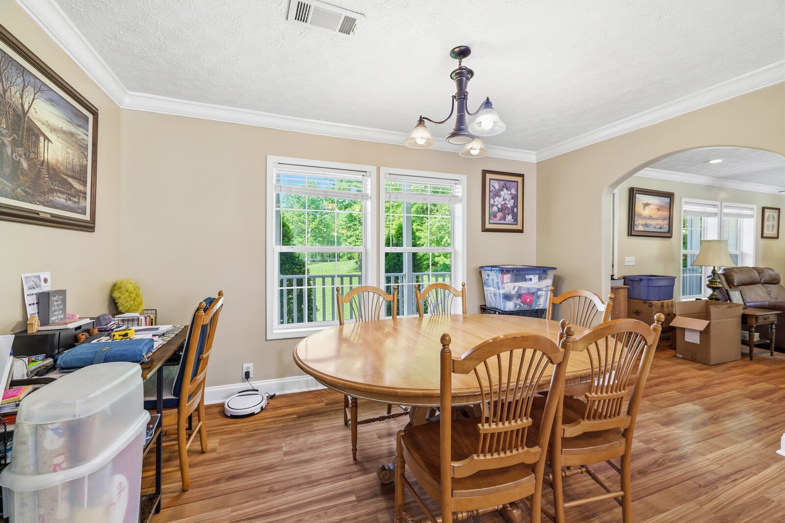 1637 Upper Standing Rock Road Dover, TN 37058 - Photo 15 of 57 a view of a dining room with furniture window and wooden floor