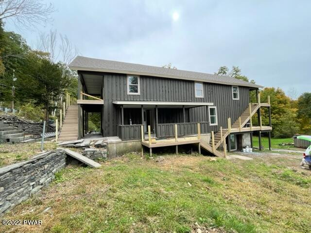 2 Hudson Street Hawley, PA 18428 - Photo 36 of 43 a view of house with backyard and outdoor seating