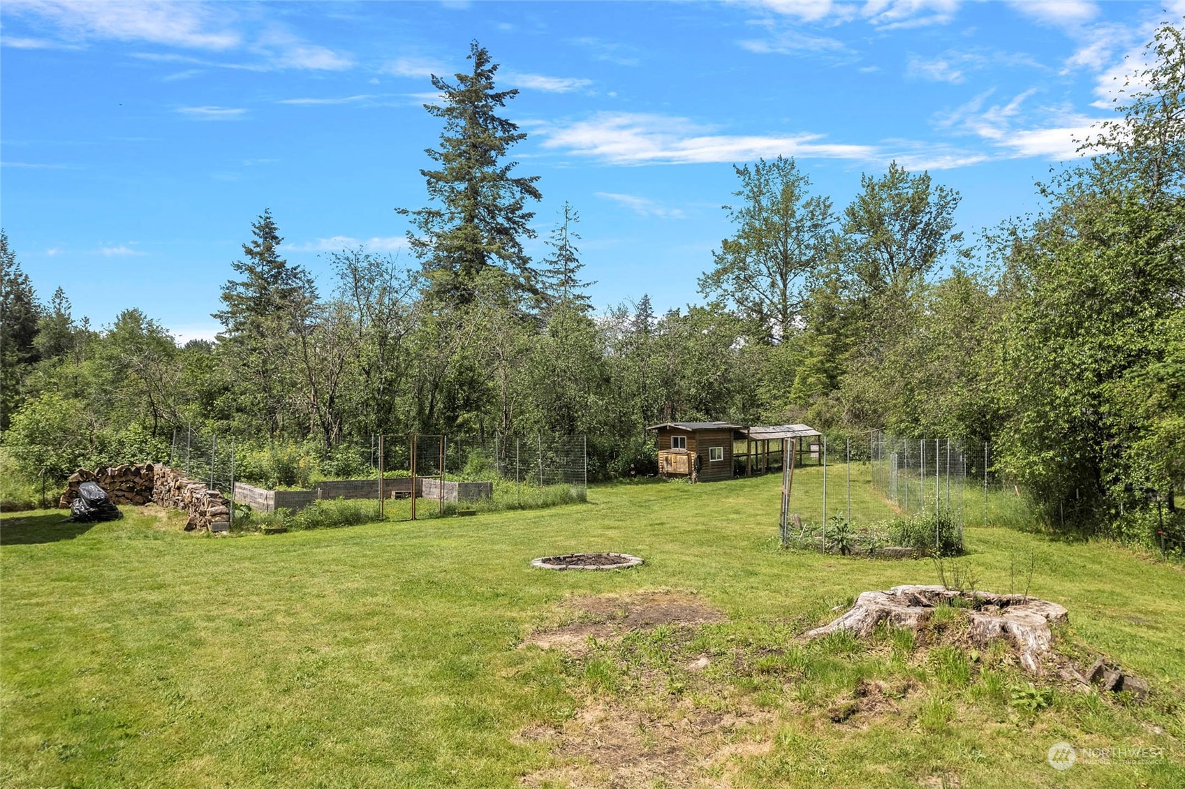 1305 Gohr Road Sultan, WA 98294 - Photo 24 of 27 a backyard of a house with lots of green space