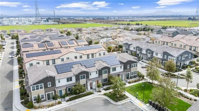an aerial view of a city