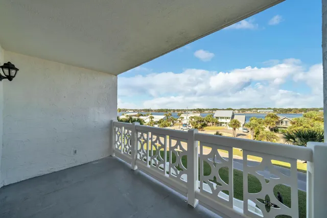 a view of a balcony with city view