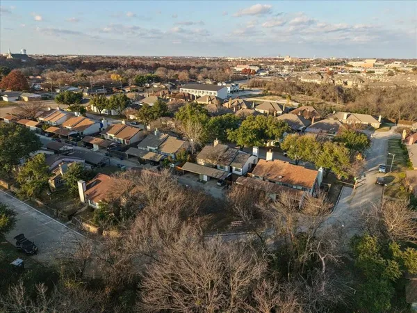 an aerial view of multiple house