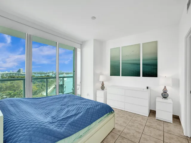 aerial view of a balcony with an outdoor space