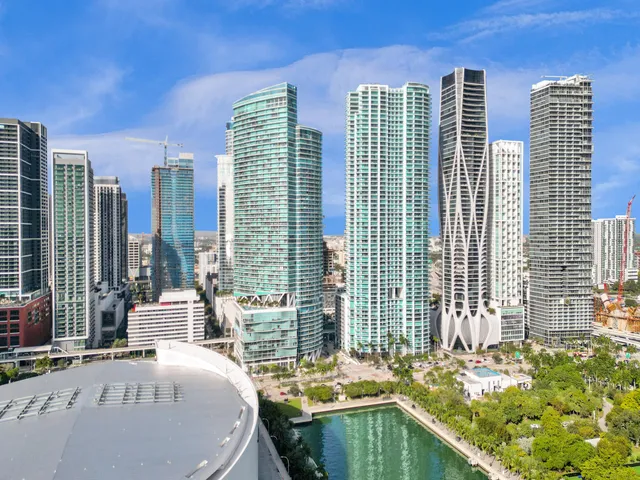 a view of city with tall buildings