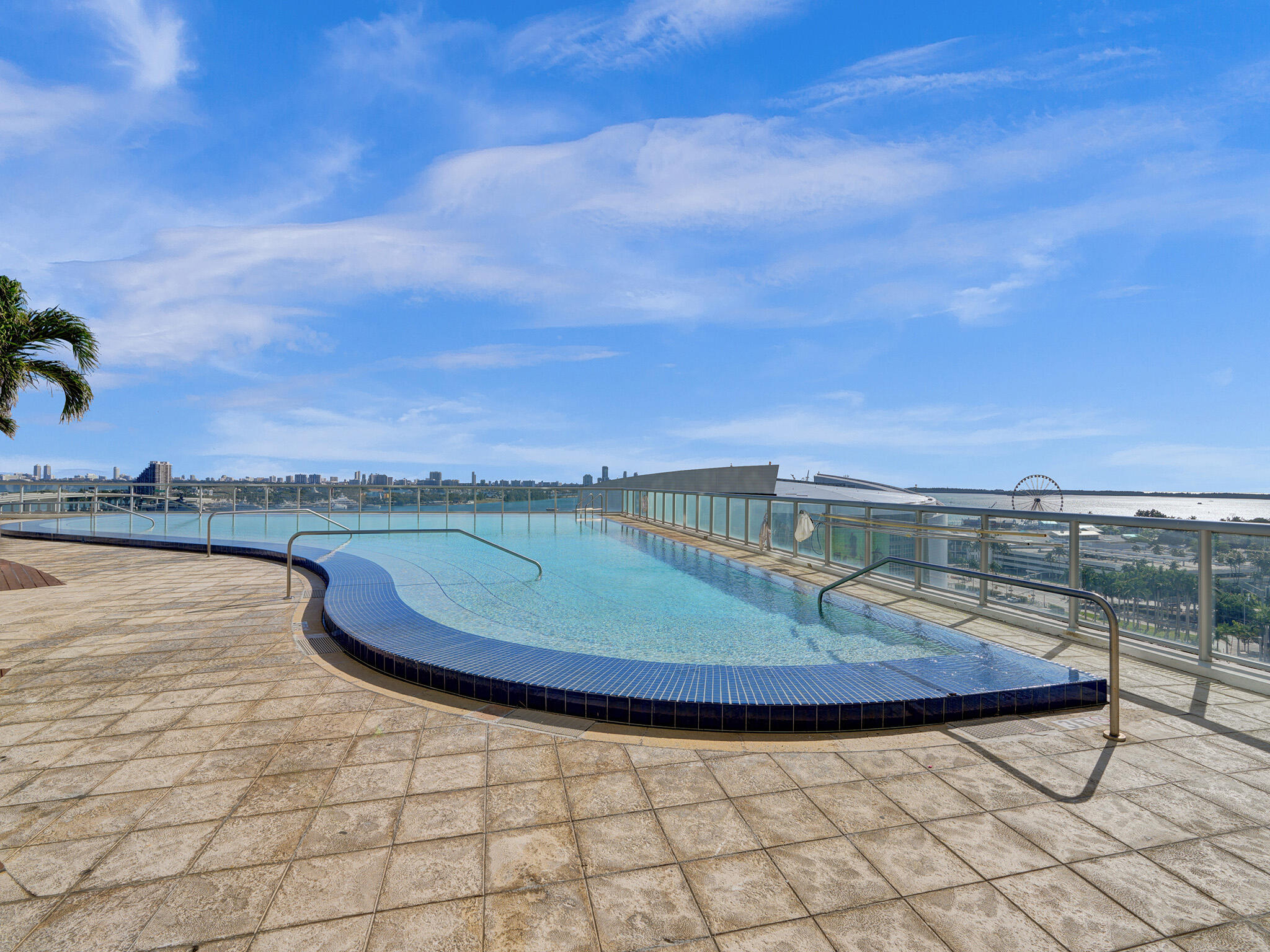 888 Biscayne Boulevard, Unit 811 Miami, FL 33132 - Photo 40 of 48 a view of a swimming pool with a terrace