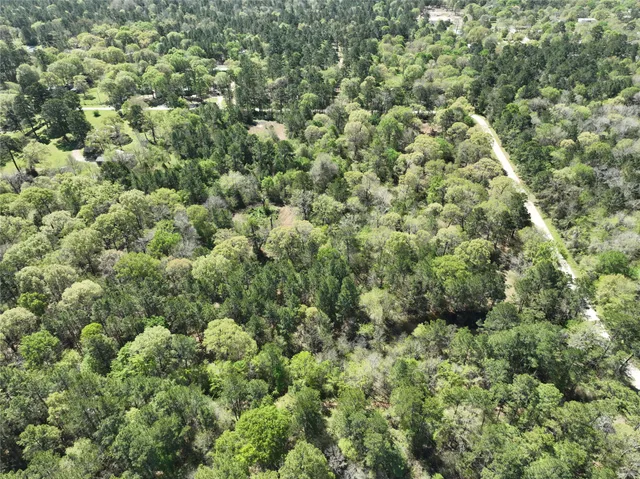a view of a large yard with lots of green space