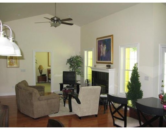 749 Lowell Road, Unit B Groton, MA 01450 - Photo 9 of 16 a living room with furniture a fireplace and a potted plant