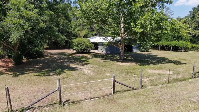 a view of a backyard