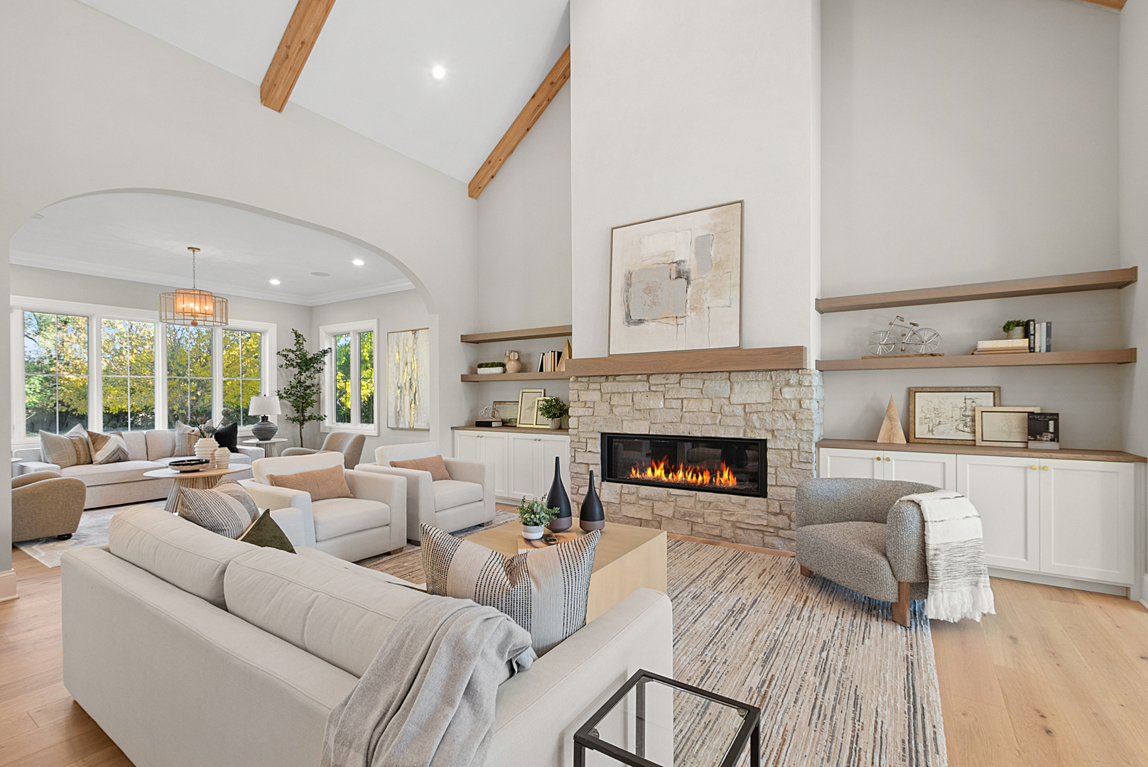 10940 German Church Road La Grange, IL 60525 - Photo 11 of 40 a living room with furniture large window and fireplace