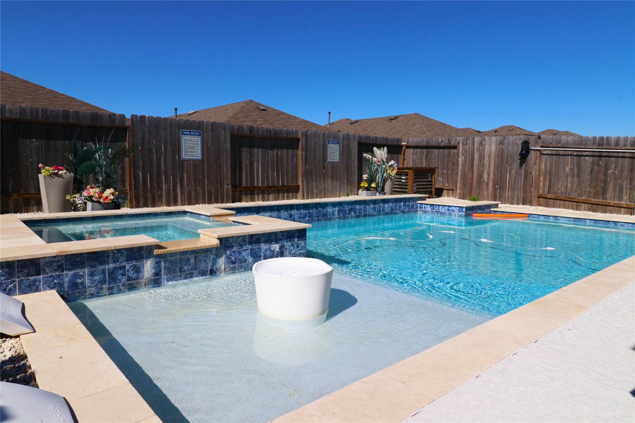 5415 Tuscany Hills Lane Spring, TX 77373 - Photo 17 of 18 a view of a house with swimming pool and sitting area