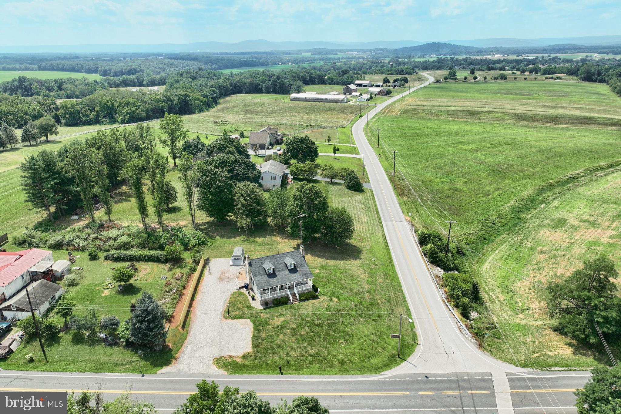 3605 Taneytown Road Gettysburg, PA 17325 - Photo 44 of 52 an aerial view of a residential houses with outdoor space and trees all around
