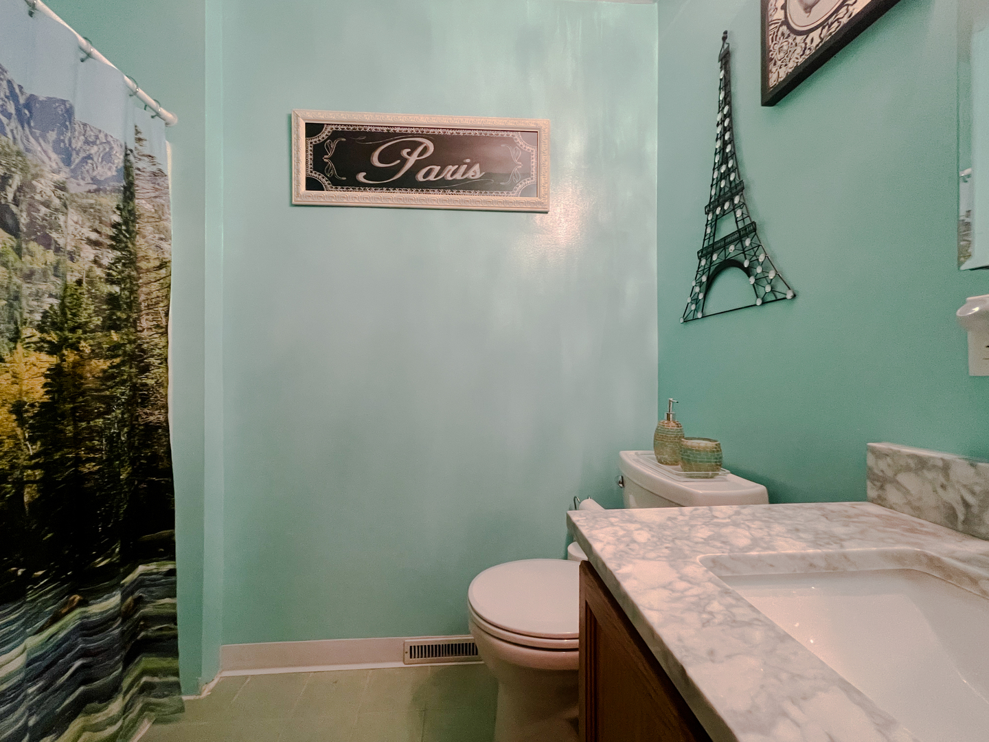 2816 2559th Road Marseilles, IL 61341 - Photo 19 of 22 a bathroom with a granite countertop toilet and a sink