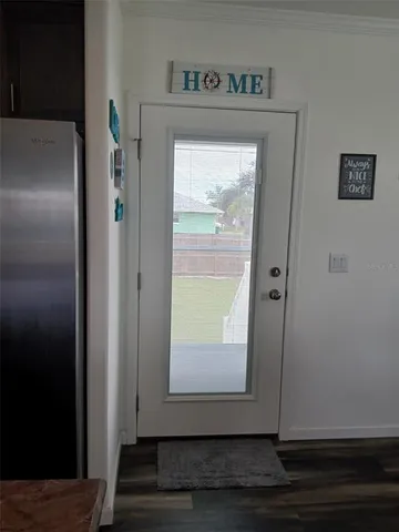 a view of front door