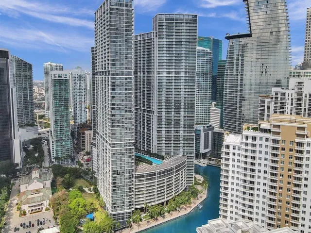 a view of a city with tall buildings