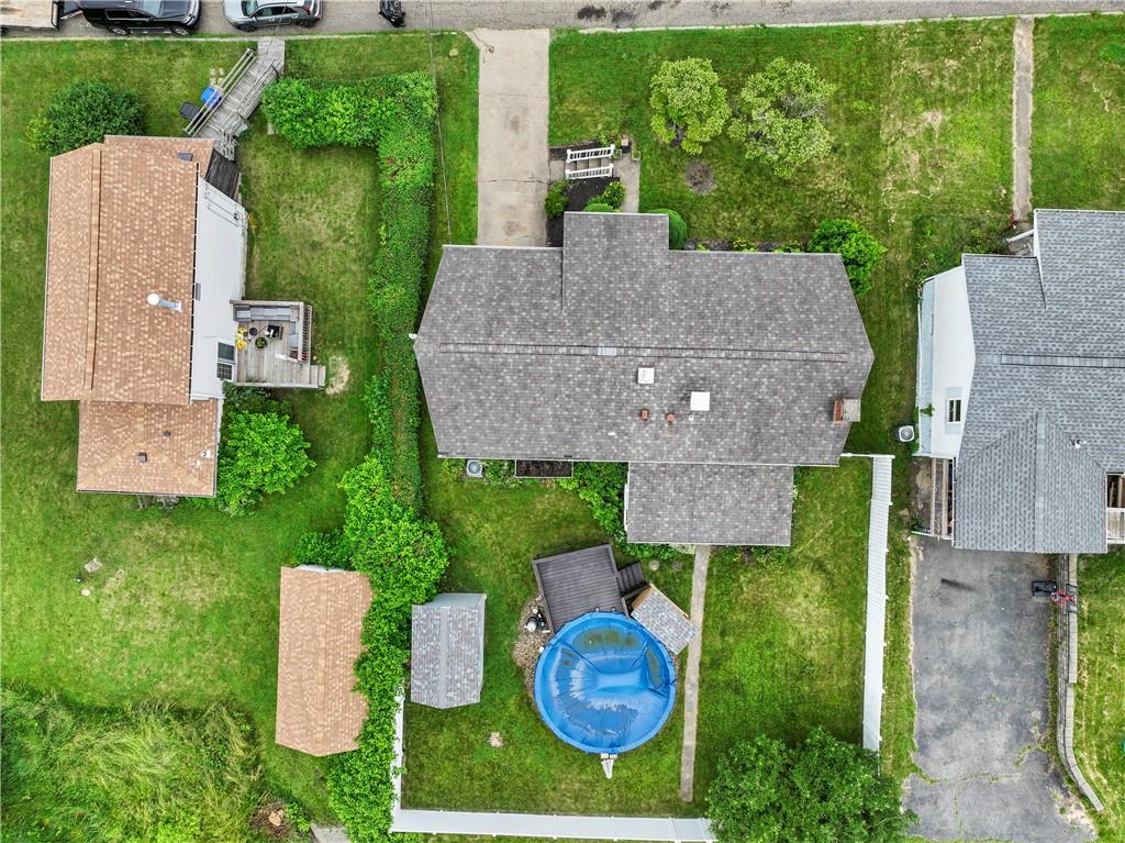 1032 Grove Street Monaca, PA 15061 - Photo 25 of 25 an aerial view of a house with a garden and pool