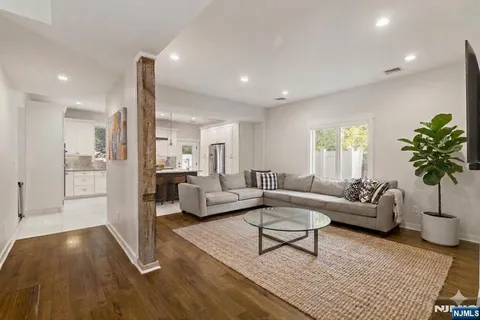 a living room with furniture and a couch