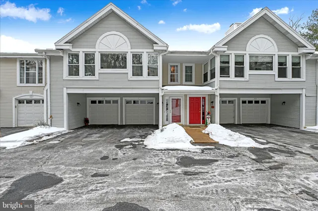 a front view of a large white building