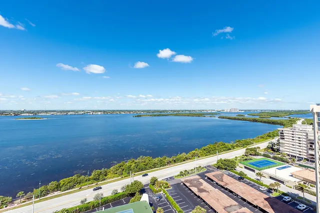 a view of an ocean from a balcony