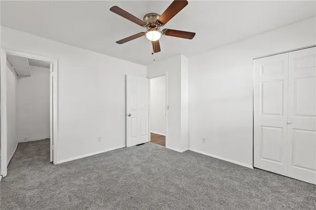 a view of small space with empty racks