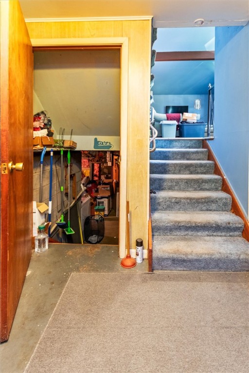 128 Vienna Road Arcadia, NY 14513 - Photo 35 of 42 stairway in lower level