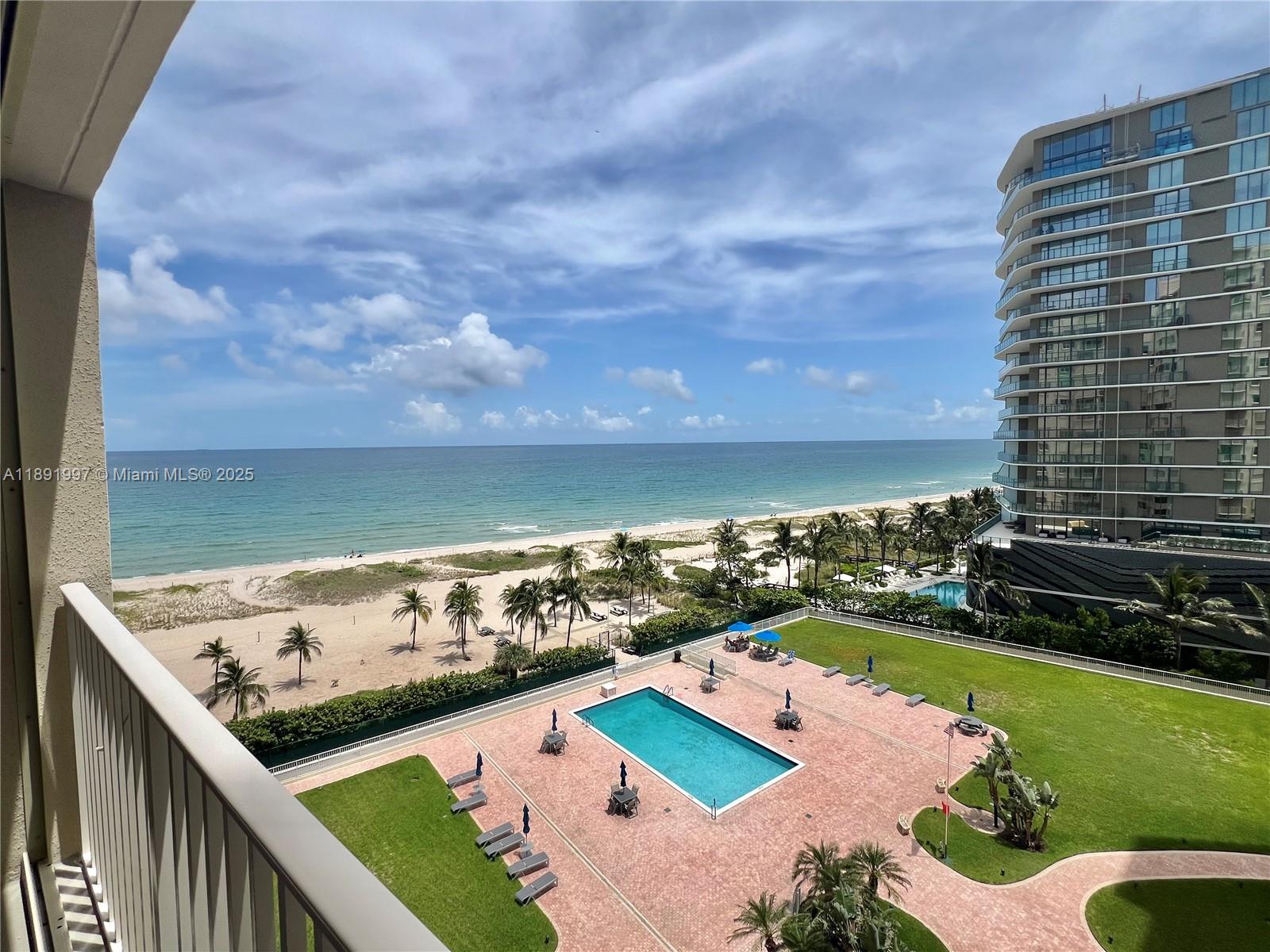 750 North Ocean Boulevard, Unit 905 Pompano Beach, FL 33062 - Photo 1 of 29 a view of a balcony with an ocean
