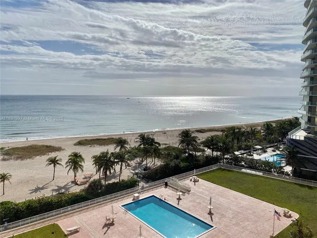 a view of an ocean from a building